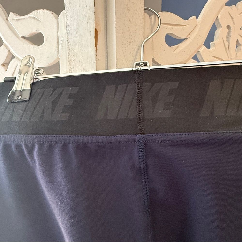 NWT Nike Blue Graphic Logo Tights Sz M - Picture 4 of 6
